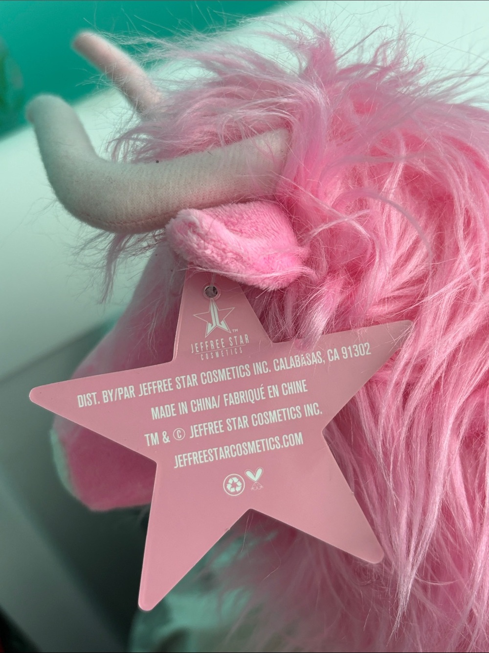 Rare Jeffree Star Cosmetics 16" Plush Pure Pink Yak Plush New - Picture 6 of 6